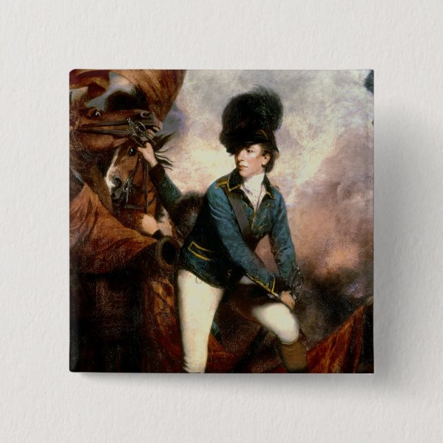 Bóton Quadrado 5.08cm Coronel Banastre Tarleton 1782 (Frente)