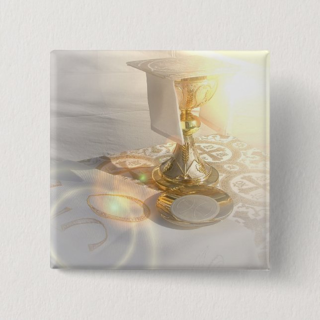 Bóton Quadrado 5.08cm Corpo do Pin do quadrado do cristo (Frente)