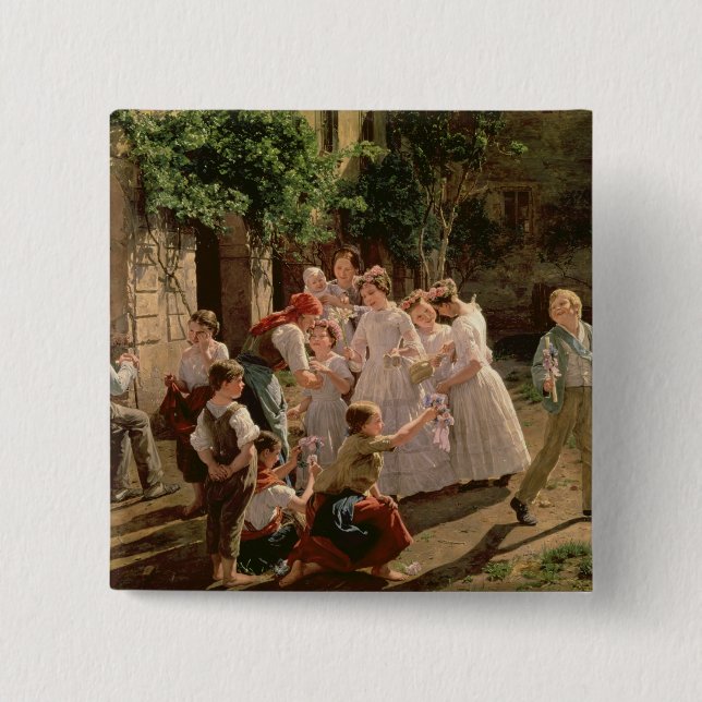 Bóton Quadrado 5.08cm Corpus Christi (Frente)