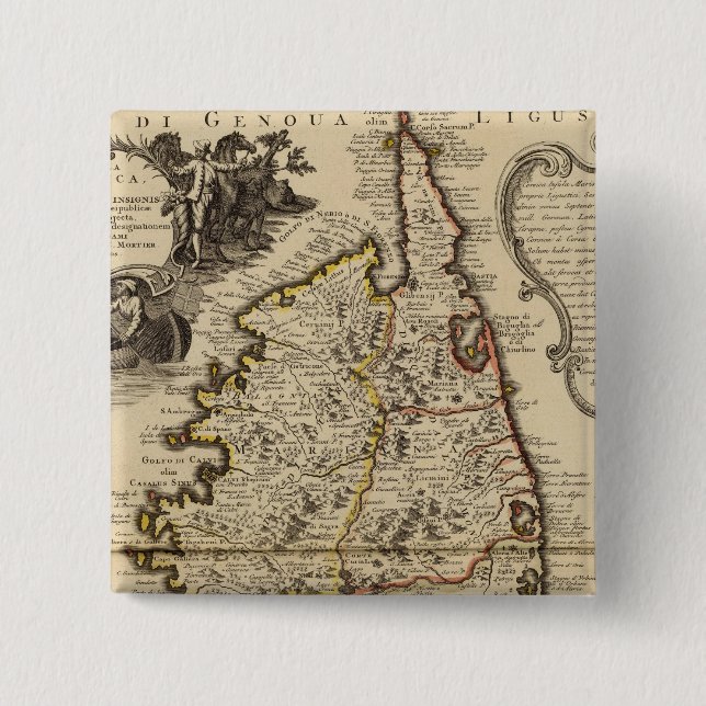 Bóton Quadrado 5.08cm Córsega (Frente)