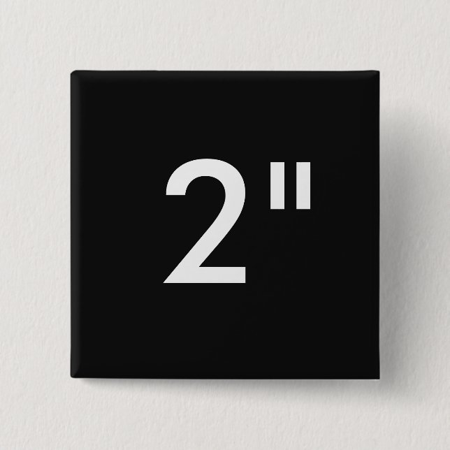 Bóton Quadrado 5.08cm Costume 2" modelo quadrado do vazio do botão da (Frente)