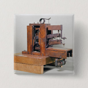 Bóton Quadrado 5.08cm Couseuse', a primeira máquina de costura, 1830