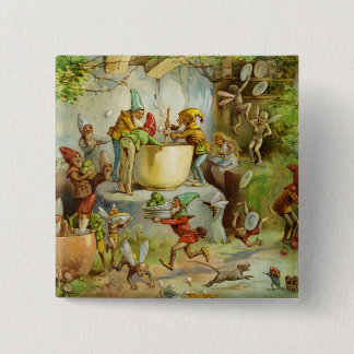 Bóton Quadrado 5.08cm Cozinhar Na Cozinha Gnome