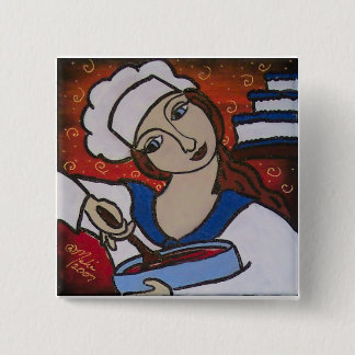 Bóton Quadrado 5.08cm cozinheiro chefe