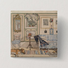 Bóton Quadrado 5.08cm Cozy Corner (por Carl Larsson)