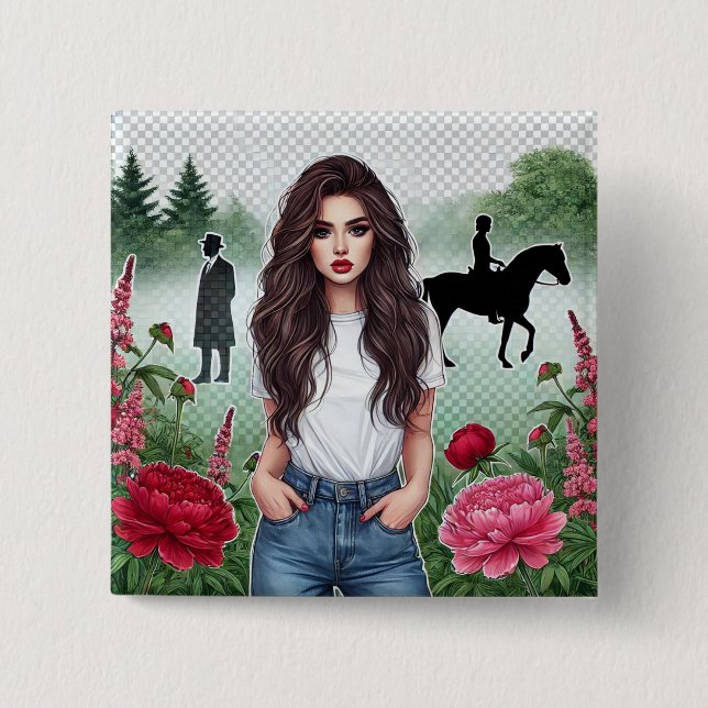 Bóton Quadrado 5.08cm crachá (Frente)