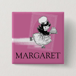 Bóton Quadrado 5.08cm Crachá conhecido da padaria feita sob encomenda do