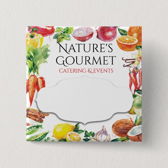 Bóton Quadrado 5.08cm Crachá conhecido de abastecimento da mistura (Frente)