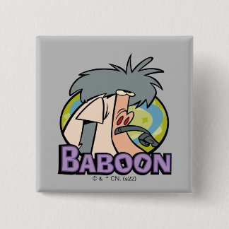 Bóton Quadrado 5.08cm Crachá de Caráter Baboon I.R.