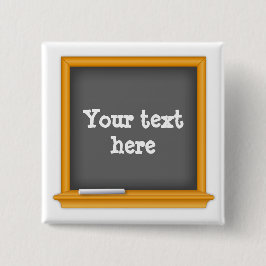Bóton Quadrado 5.08cm Crachá de Espírito Escolar de Chalkboard