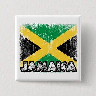 Bóton Quadrado 5.08cm Crachá de Jamaica