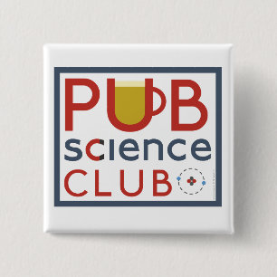 Bóton Quadrado 5.08cm Crachá de PubScienceClub