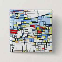 Bóton Quadrado 5.08cm Crachá Funky da arte