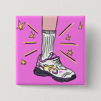 Bóton Quadrado 5.08cm Crachá Girlie de Alta Bula