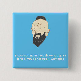 Bóton Quadrado 5.08cm Crachá inspirado de Confucius
