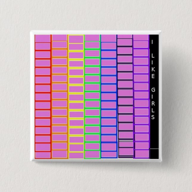 Bóton Quadrado 5.08cm Crachá lésbica (Frente)