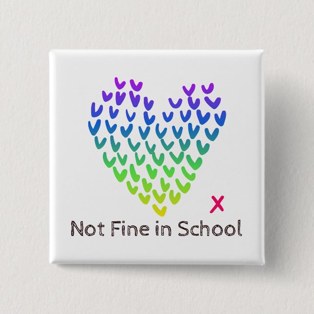 Bóton Quadrado 5.08cm Crachá quadrado de NFIS (Frente)