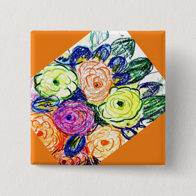 Bóton Quadrado 5.08cm Crachá Tetradico (Frente)