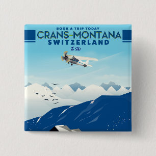 Bóton Quadrado 5.08cm crans-montana Suiça de esqui