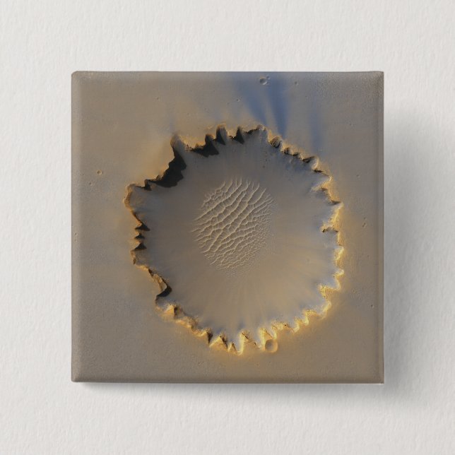 Bóton Quadrado 5.08cm Cratera Victoria em Marte (Frente)