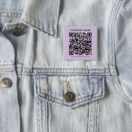 Bóton Quadrado 5.08cm Create a QR Code | Pale Lavender Violet