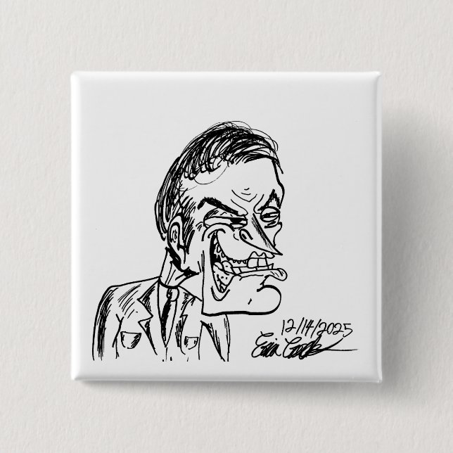 Bóton Quadrado 5.08cm creepy villain cartoon (Frente)