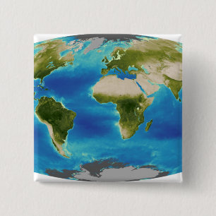 Bóton Quadrado 5.08cm Crescimento vegetal médio da terra