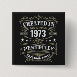 Bóton Quadrado 5.08cm Criado na imagem de Deus personalizada