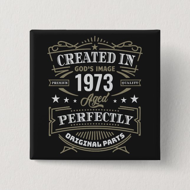 Bóton Quadrado 5.08cm Criado na imagem de Deus personalizada (Frente)