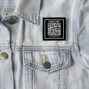 Bóton Quadrado 5.08cm Criar um código de QR moderno instantaneamente
