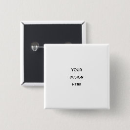 Bóton Quadrado 5.08cm Crie seu design aqui adicione seu logotipo de text
