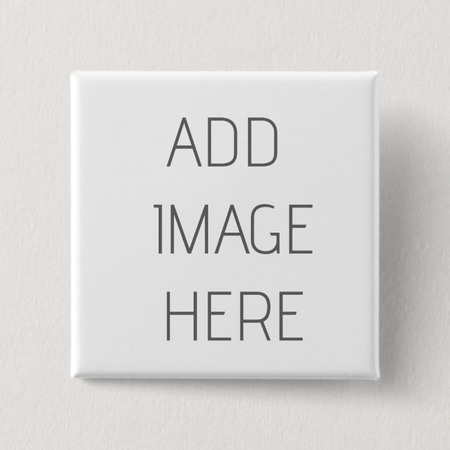 Bóton Quadrado 5.08cm Crie seu próprio botão (Frente)