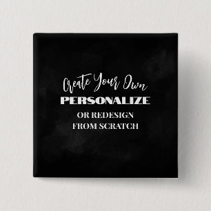 Bóton Quadrado 5.08cm Crie seu próprio - botão personalizado Design a