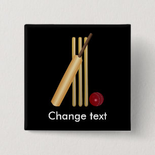 Bóton Quadrado 5.08cm Críquete, wicket, bastão e bola