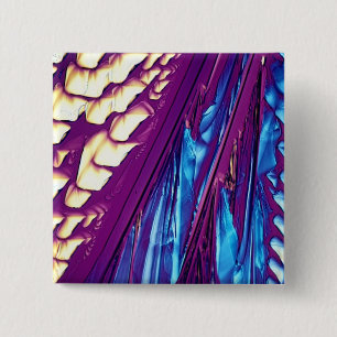 Bóton Quadrado 5.08cm Cristais do ácido Tartaric