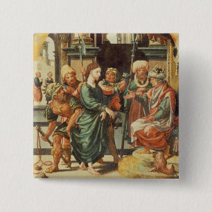 Bóton Quadrado 5.08cm Cristo antes de Pilate