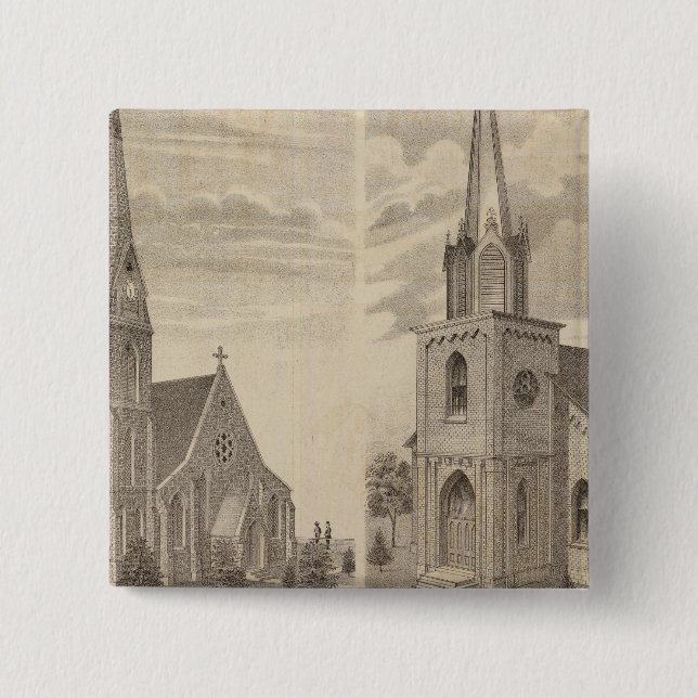 Bóton Quadrado 5.08cm Cristo Church, Red Wing, Minnesota (Frente)