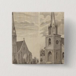 Bóton Quadrado 5.08cm Cristo Church, Red Wing, Minnesota