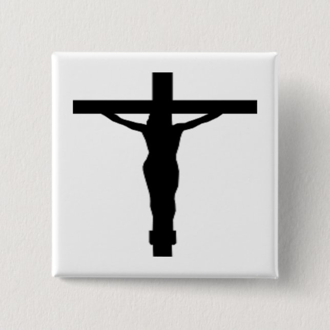 Bóton Quadrado 5.08cm Cristo JESUS (Frente)