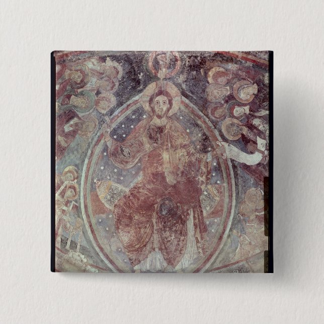 Bóton Quadrado 5.08cm Cristo Pantocrator, do apse (Frente)