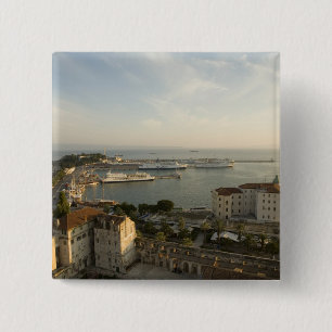 Bóton Quadrado 5.08cm Croácia, Dalmácia, Split. Vista de Riva