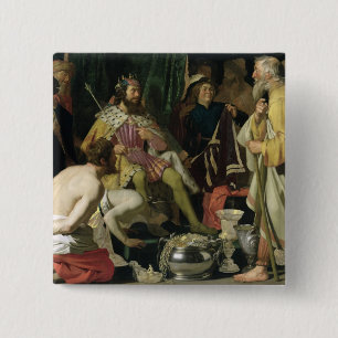 Bóton Quadrado 5.08cm Croesus e Solon, 1624