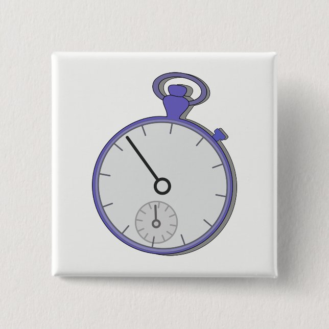 Bóton Quadrado 5.08cm Cronômetro (Frente)