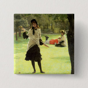 Bóton Quadrado 5.08cm Croquet de James Tissot , c.1878