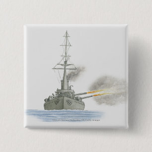 Bóton Quadrado 5.08cm Cruzador de batalha britânico