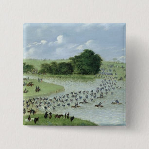 Bóton Quadrado 5.08cm Cruzamento do Rio San Joaquin, Paraguai, 1865