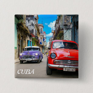 BÓTON QUADRADO 5.08CM CUBA HAVANA