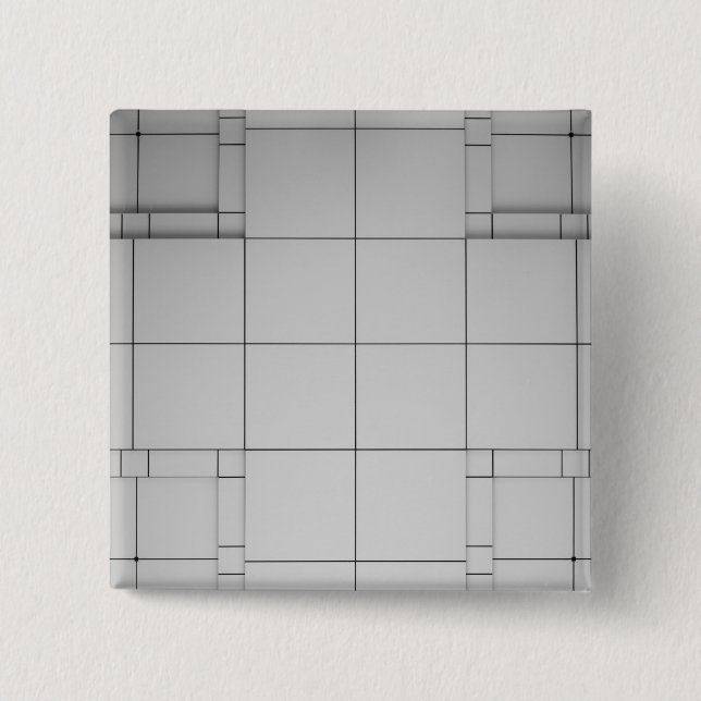 Bóton Quadrado 5.08cm Cubos abstrato (Frente)