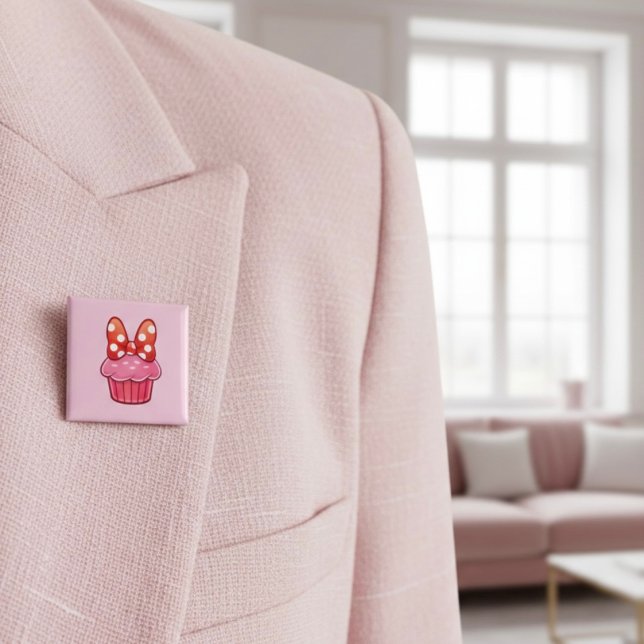 Bóton Quadrado 5.08cm Cupcake Button (Criador carregado)