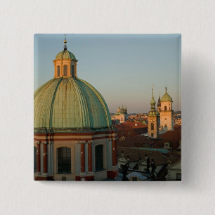 Bóton Quadrado 5.08cm Cúpula da Igreja de São Francisco, Praga, Repúblic